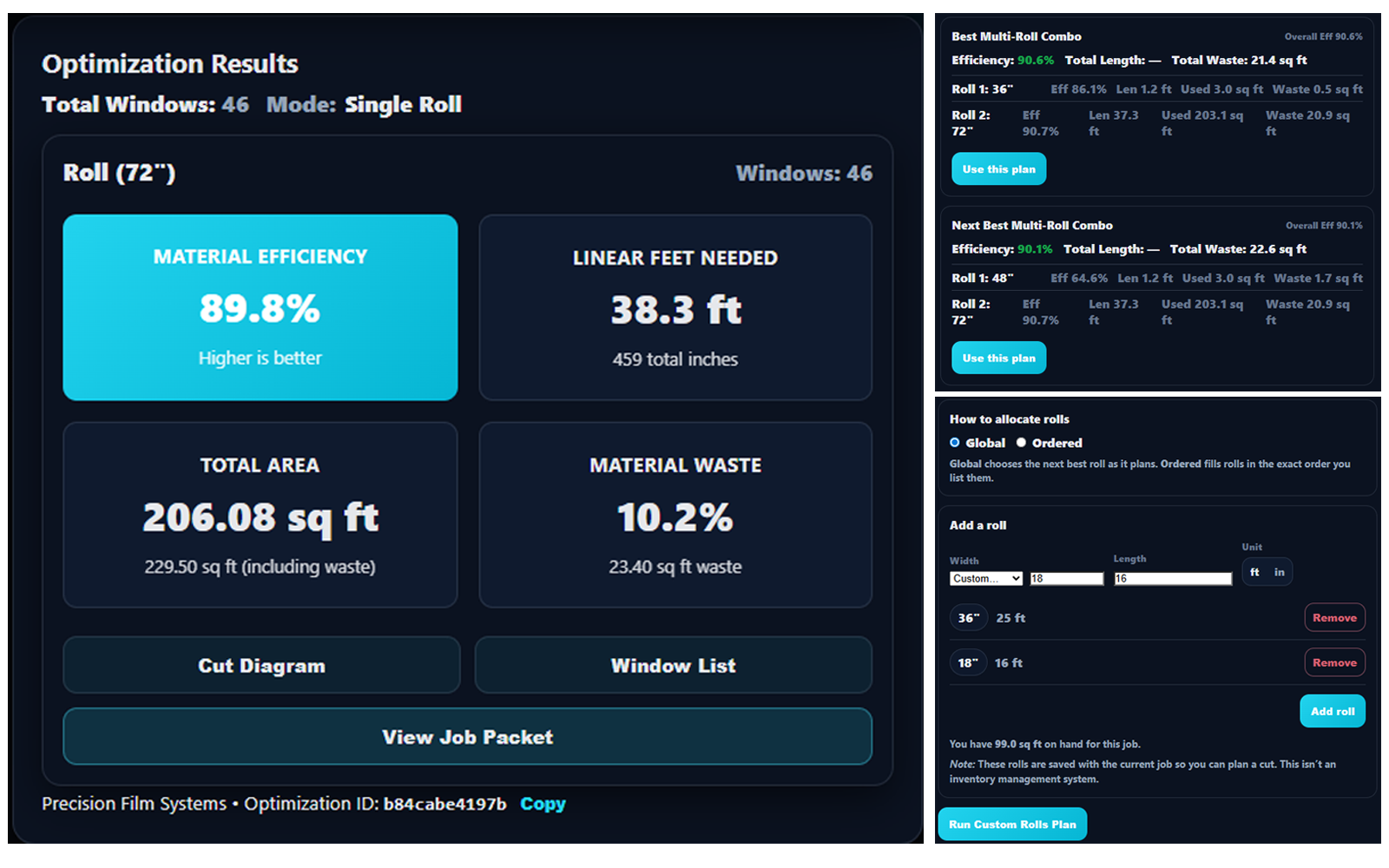 Review optimization results and metrics